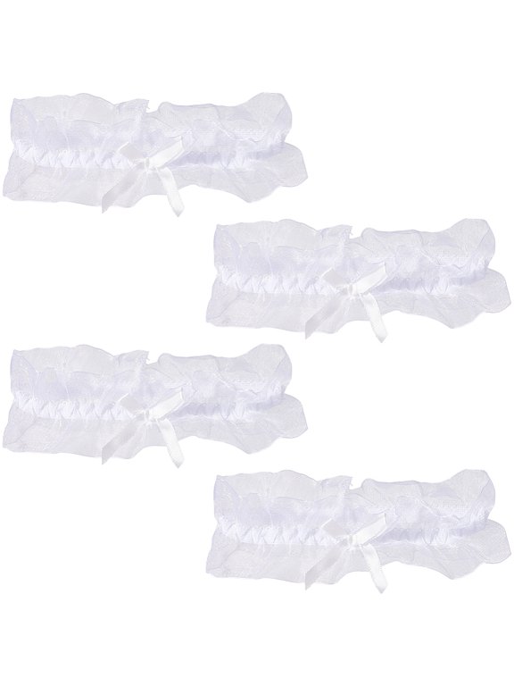 Polyester Fiber Garter Leg Ring for Women White 155x55x40mm diy