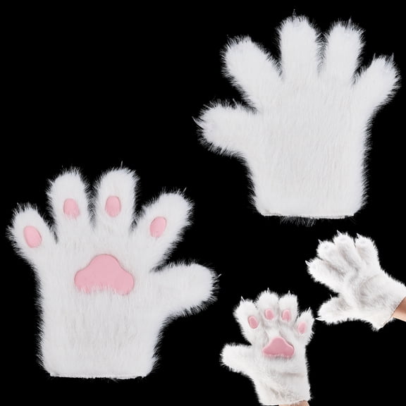 Polyester Fiber Gloves Paw Print White 275x255x10mm