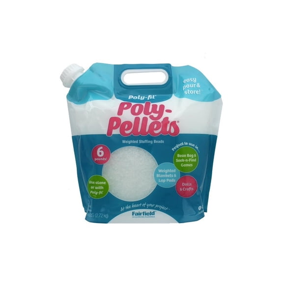 Polyester Fiber Weighted Stuffing Beads for Crafts, 6 Pound Bulk Box