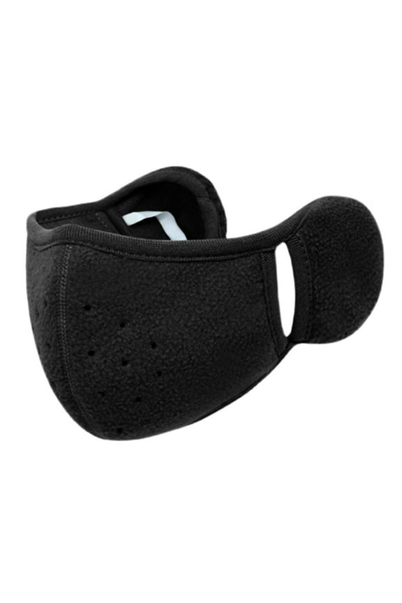Polyester Fiber Windproof And Breathable Unisex 2-in-1 Ear Protection Mask For Autumn And Winter Cycling