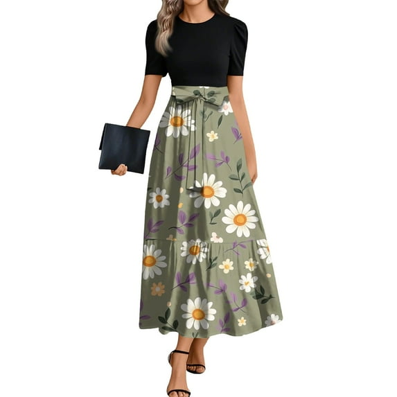 Polyester Fit and Flare Dress Women, Wedding Guest Dresses for Women Spring Backless Bride Homecoming Satin Beige Hawaiian Womens Summer 2025 Tropical Bachelorette Outfit Green L