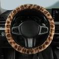 thumbnail image 1 of Polyester Fluffy Plush Car Steering Wheel Cover Winter Warm Grip Protector Non-Slip Universal Fit 1-Pack, 1 of 6