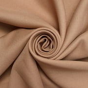 Polyester Gabardine 60 Inch 300 Denier Long Lasting Comfortable Twill Fabric For Sewing Apparel, Uniforms, Outerwear, More - Khaki, 1 Yard