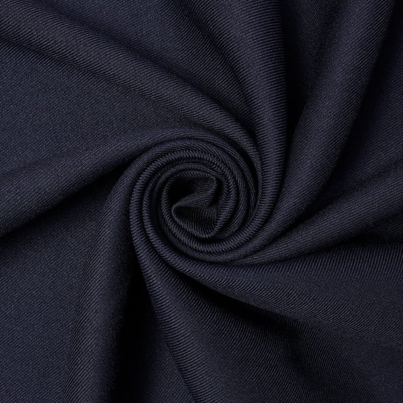 Polyester Gabardine 60 Inch 300 Denier Long Lasting Comfortable Twill Fabric For Sewing Apparel, Uniforms, Outerwear, & More - Navy Blue, 5 Yards
