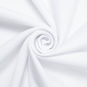 Polyester Gabardine 60 Inch 300 Denier Long Lasting Comfortable Twill Fabric For Sewing Apparel, Uniforms, Outerwear, More - White, 1 Yard
