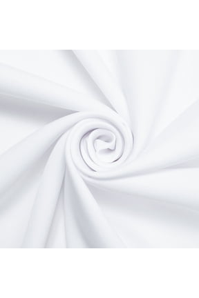 Polyester Gabardine 60 Inch 300 Denier Long Lasting Comfortable Twill Fabric For Sewing Apparel, Uniforms, Outerwear, & More - White, 1 Yard