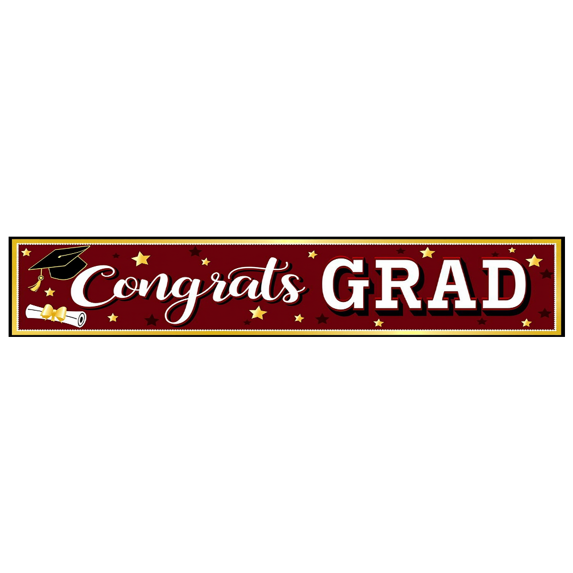 Polyester Graduation Banner Lightweight Celebration Backdrop for School Event Graduation Party Indoor Decoration