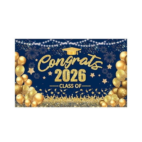 Polyester Graduation Season Banner Party Decoration Festive Backdrop for Graduation Ceremony Youth Memory