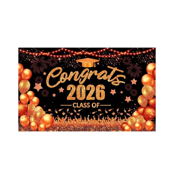 Polyester Graduation Season Banner Party Decoration Festive Backdrop for Graduation Ceremony Youth Memory