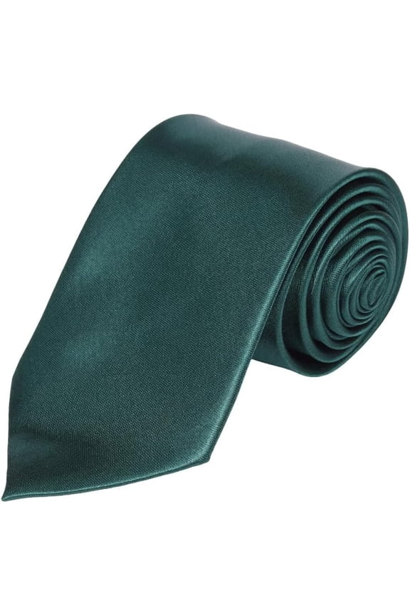 Polyester Handmade Ties Pure Color Classic Skinny Necktie for Men Formal Business Office Wear Wedding Gift Husband Bridegroom Green Dark Slate Gray 1494x82x1.5mm