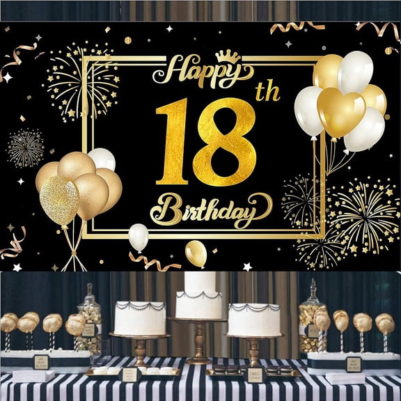 Polyester Hanging Banner Sign Party Decoration Supplies Celebration Backdrop HONK it's My Birthday Black 180x110cm