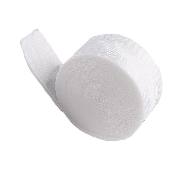 Polyester Hem Tape, Pants Fabric Tape, 1 Inch X 5.5 Yards Pants Shortening Tape, Iron on Hemming Tape for Pants, Dress, Jeans, Trousers , White 5m White