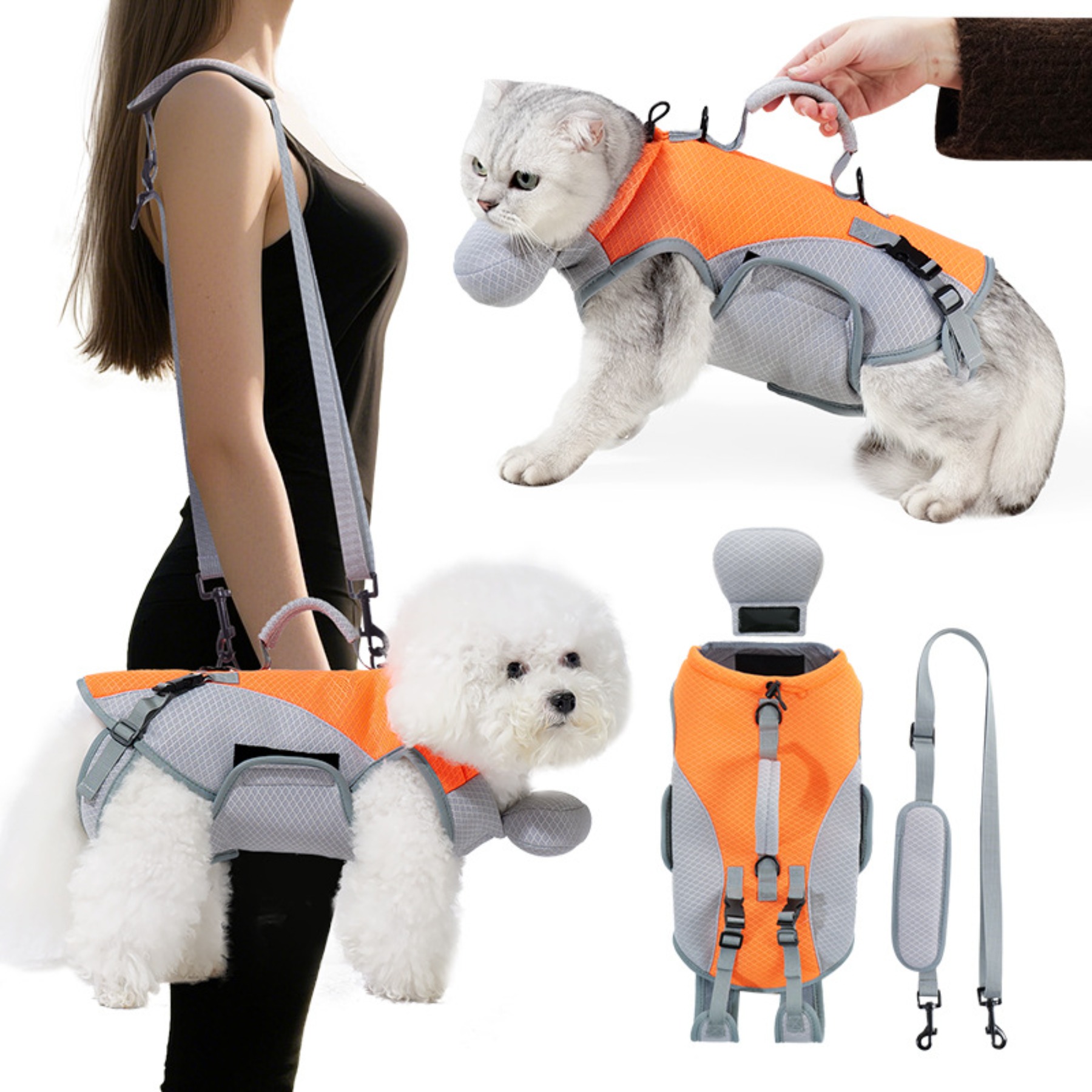 Polyester Hiking Dog Pack Multifunctional Pet Backpack for Small Dogs Cats Outdoor Walking Convenient Travel Carrier