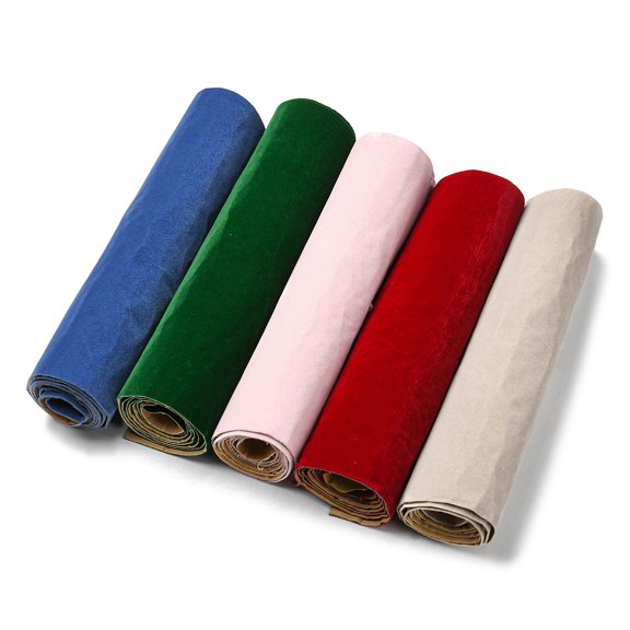 Polyester Jewelry Flocking Cloth Self-adhesive Fabric Mixed color 180~280x0.5~1mm