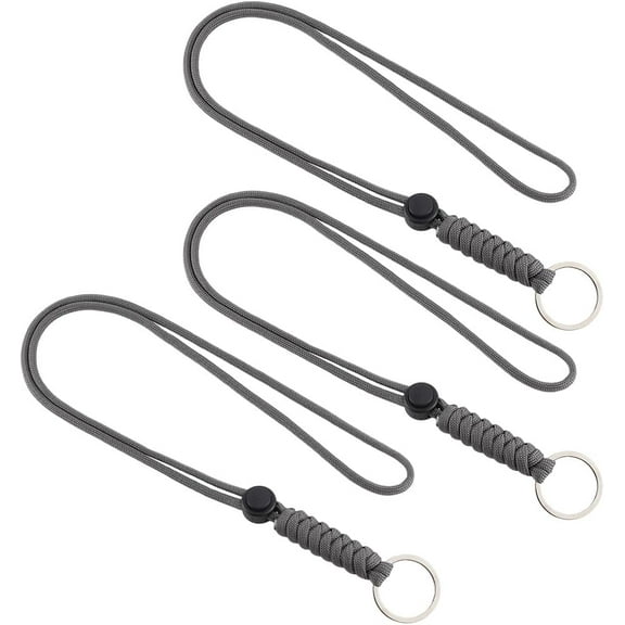 Polyester Keychains with Iron Split Rings Gray 460x30x12.5mm