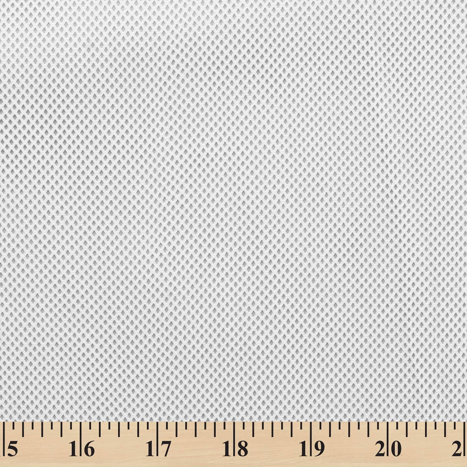 Polyester Knit Diamond Mesh Fabric - White Sheer Polyester 63 By The Yard  