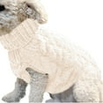 thumbnail image 1 of Polyester Knitted Dog Turtleneck Sweater - Soft Warm Wool, Good Elasticity (Easy to Wear), Turtleneck Design, Sizes S - XL, Fits Small/Medium/Large Dogs/Cats, For Winter Indoor/Outdoor, 1 of 4