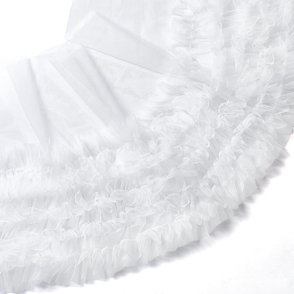 Polyester Lace Ribbon Ruffled Lace Ribbon for Curtain Accessories White 11-3/8~19-1/4 inch(290~490mm) about 2.19 Yards(2m)/pc