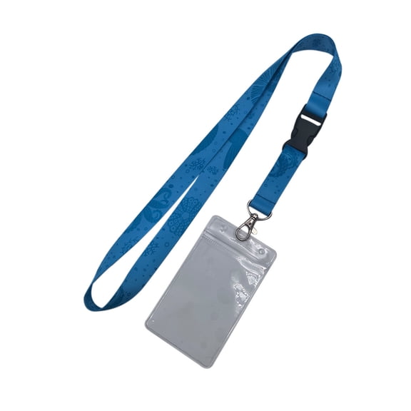 Polyester Lanyard With HD Printing For Employee ID Cards Woven Strap