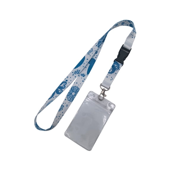 Polyester Lanyard With HD Printing For Employee ID Cards Woven Strap