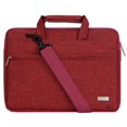 thumbnail image 1 of Polyester Laptop Shoulder Bag for 15-15.6 Inch 2017/2016 MacBook Pro with Touch Bar A1707, MacBook Pro, Notebook, Compatible with 14 Inch Ultrabook with Back Belt for Trolly Case, Wine Red, 1 of 6