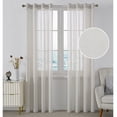 thumbnail image 1 of Polyester Linen Texture Semi-Sheer Grommet Lightweight Curtain Pair(Set of 2), 1 of 12