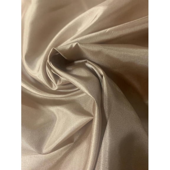 Burlap Fabrics Polyester Lining Champagne - 60 Inch Wide Habotai Fabric Sold by the Yard