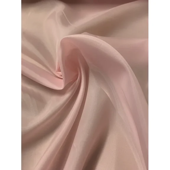 Burlap Fabrics Polyester Lining Light Pink - 60 Inch Wide Habotai Fabric Sold by the Yard