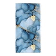 thumbnail image 1 of Polyester Long Towel Multi-Size Water Absorption Good Bright Fluffy Soft For Bathroom Swimming Pool Beach Outdoor Travel Light Blue And Gold Marble, 1 of 8