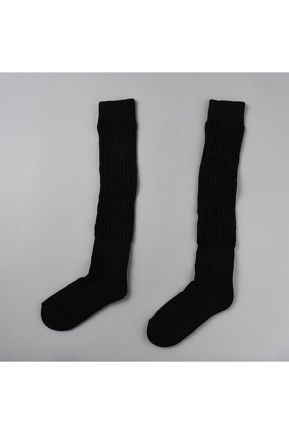 Polyester Long Winter Warm Socks Stretchable Loose Socks Thigh High Stockings Over Knee Hose Leg Warmers for Women Cold Weather Casual Wear Outdoor Sport Athletic Black 530x160x4mm DIY
