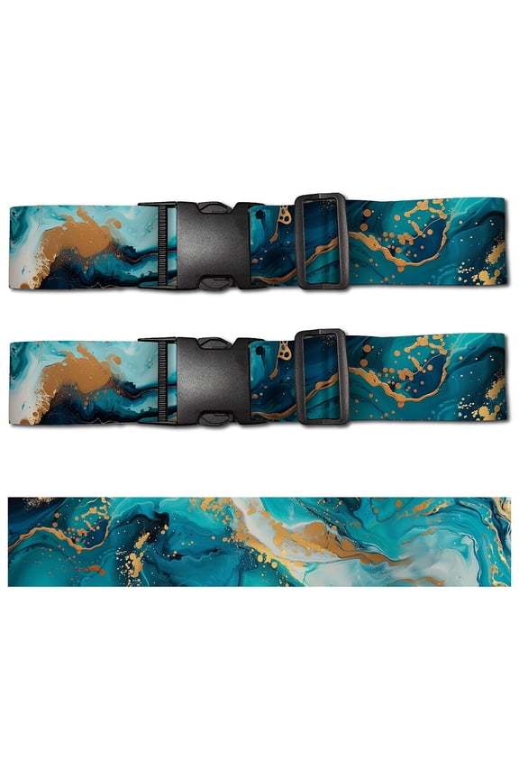 Polyester Luggage Straps with Palstic Clasps Marble 1800x50mm DIY