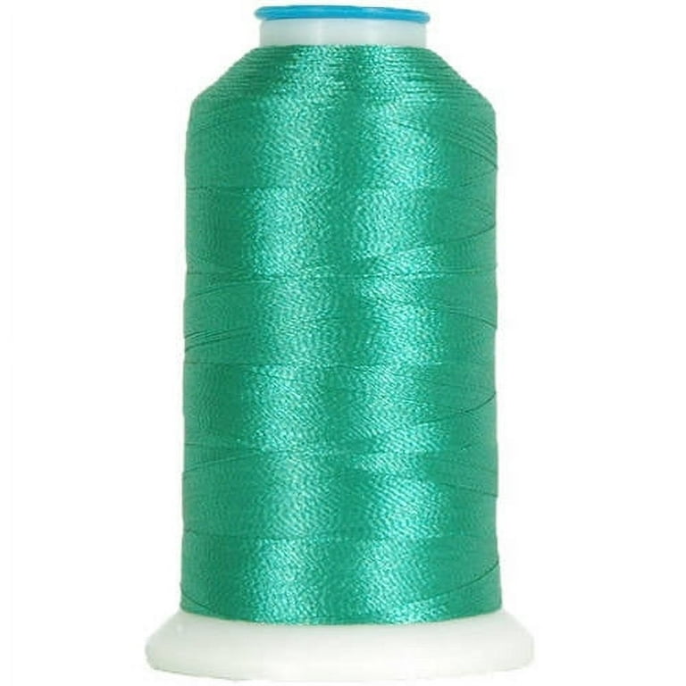 Threadart Polyester Machine Embroidery Thread - No. 204 - Emerald - 1000M - 220 Colors, Green