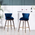 thumbnail image 1 of Polyester Material - Wingback and Stitched Back - Outdoor Bar - Set of Two Bar Stools, 1 of 7