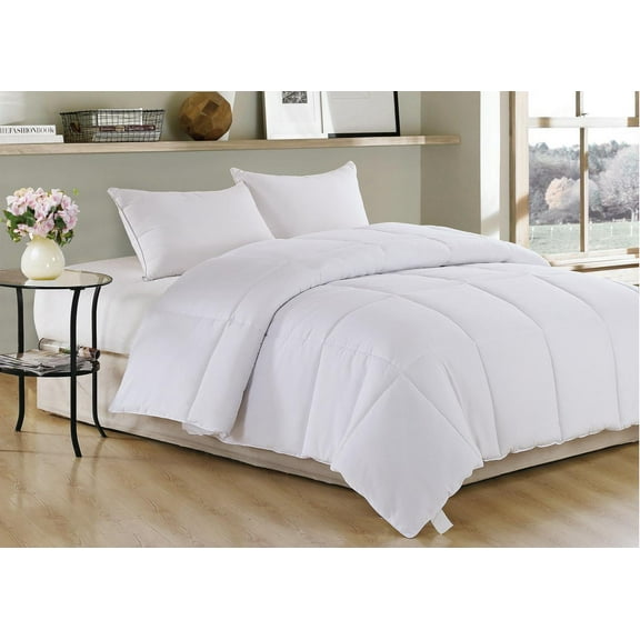 Polyester Medium Warmth Down Alternative Comforter Duvet Insert Twin (68" x 88", White)