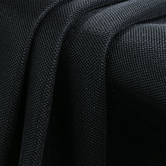 Polyester Mesh Fabric Mesh Fabric Grill Cloth Decoration DIY Sewing, 54 in Wide, Black