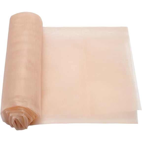 Polyester Mesh Fabric for Garment Accessory Dark Salmon 1520x0.1mm