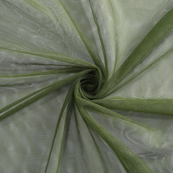 Polyester Mesh Fabric for Mosquito Net Clothing Accessories Dark Olive Green 5000mm