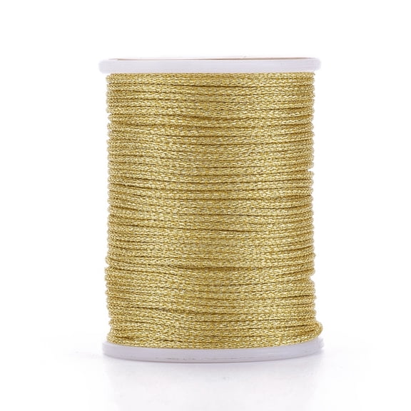 Polyester Metallic Thread Gold 1mm about 7.65 yards(7m)/roll
