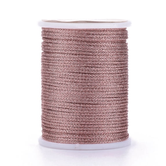 Polyester Metallic Thread Rosy Brown 1mm 7.65 yards(7m)/roll