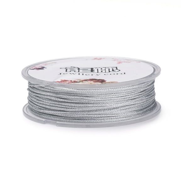Polyester Metallic Thread Silver 1mm 32.8 yards(30m)/roll