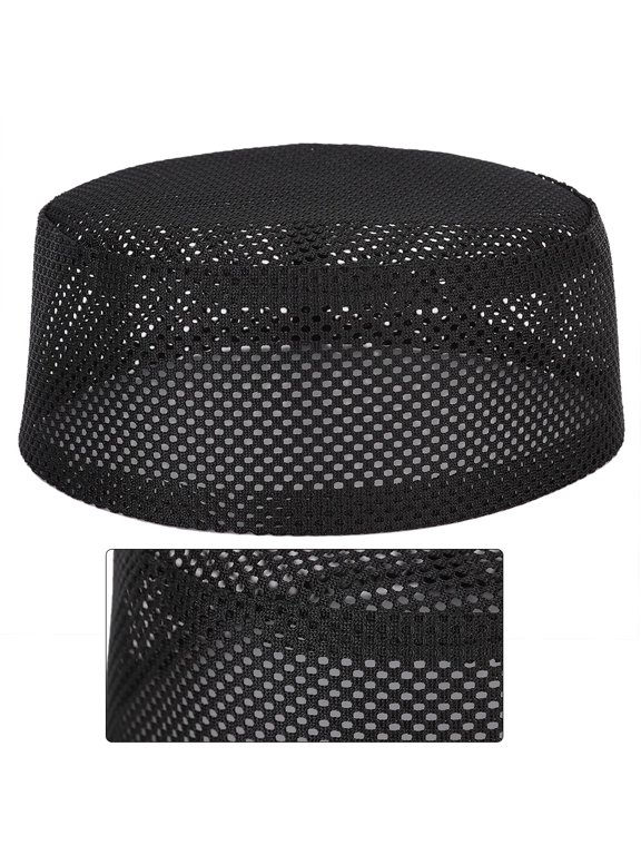 Polyester Mixed Cotton Cloth Muslim Prayer Hat, Islam Man Embroidery Hat Male For Islam