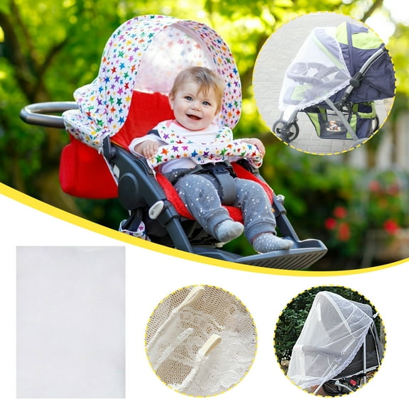Polyester Mosquito Net For Umbrella Stroller Half Cover, Breathable Universal Size 100x80cm, Machine Washable Insect Proof, Lightweight Soft, For Stroller Car Seat Playbed Baby Outdoor Use