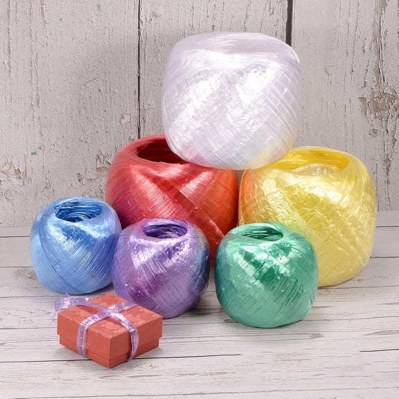 Polyester Nylon Plastic Rope Twine, Household Bundled Plastic Ropes Roll for Crafting/Gardening/Packing/Carrying, White