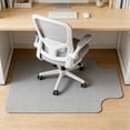 thumbnail image 1 of Polyester Office Chair Mat for Hardwood Floor, Non Slide Heavy Duty Desk Rug Under Desk, Computer Rolling Chair Mat for Wood Tile Floor Protector, Gray, 1 of 6