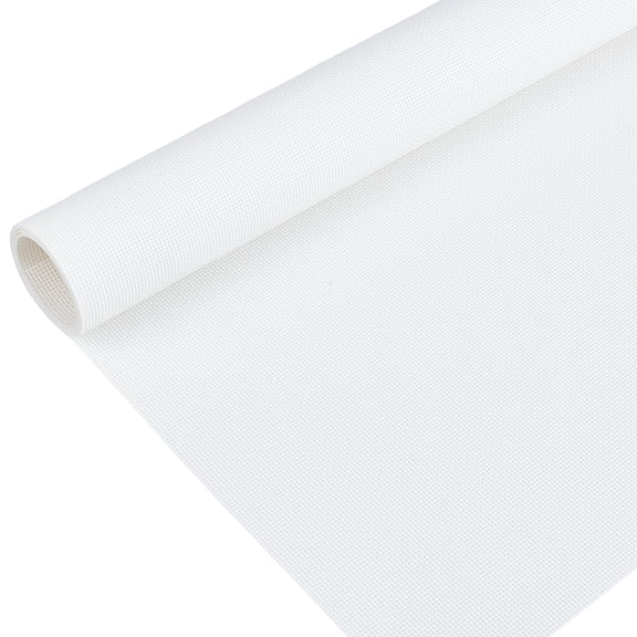 Polyester PVC Stitch Fabrics Aida Cloth Rectangle White 303x0.7mm 1m/pc