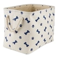 thumbnail image 1 of Contemporary Home Living 16" Blue and White Decorative Rectangular Medium Lattice Paw and Bone Pet, 1 of 3