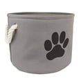 thumbnail image 1 of Polyester Pet Bin Paw Gray Round Small, 1 of 4