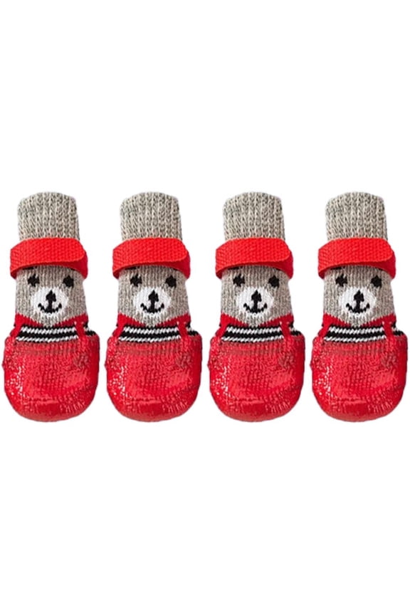Polyester Pet Socks with Anti-Slip and Breathable Design for Indoor and Outdoor Use on Various Surfaces