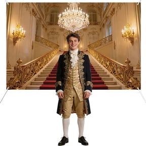 Polyester Photo Backdrop for Party Decoration with 6M Cord Building 130x200cm for DIY