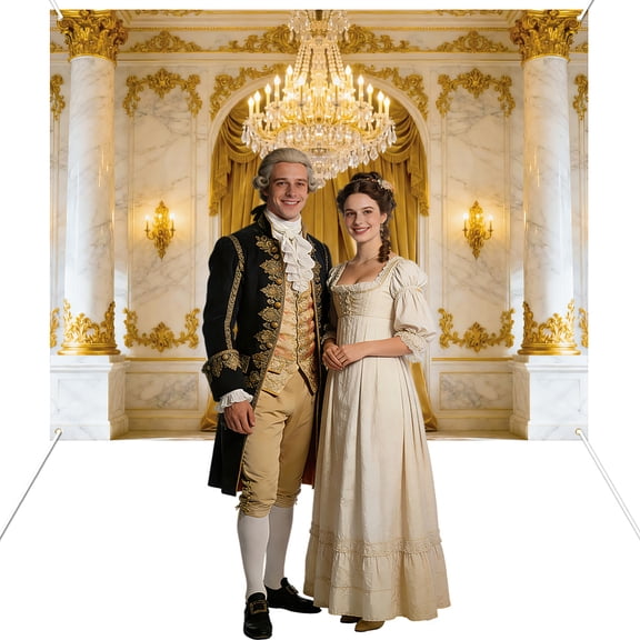 Polyester Photo Backdrop for Party Decoration with 6M Cord Building 160x200cm diy